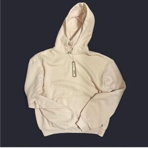 SKIMS NWT COTTON FLEECE HOODIE SIZD XS COLOR BARELY PINK